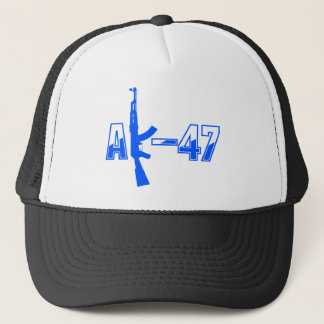 AK-47 AKM Assault Rifle Logo Blue.png Trucker Hat