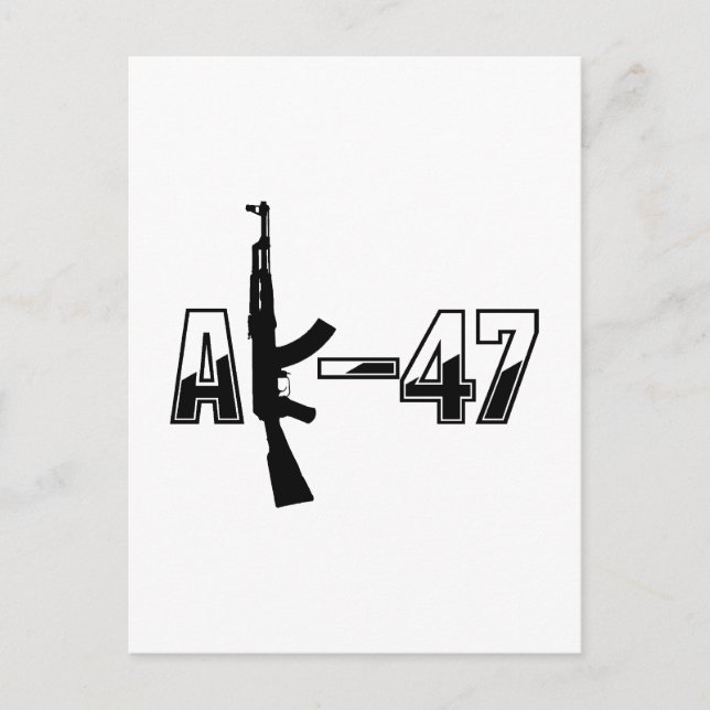 AK-47 AKM Assault Rifle Logo Postcard (Front)