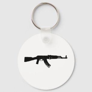 AK-47 Silhouette Key Ring