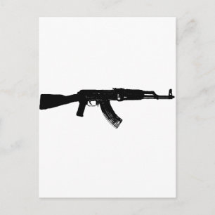 AK-47 Silhouette Postcard