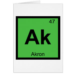 Ak - Akron Ohio Chemistry Periodic Table Symbol