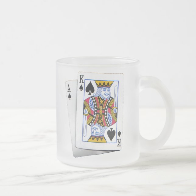 AK FROSTED GLASS COFFEE MUG (Right)
