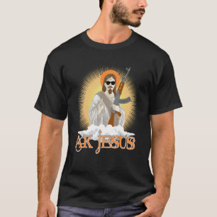 AK Jesus Is Wearing Sunglasses Bright Cloud T-Shirt
