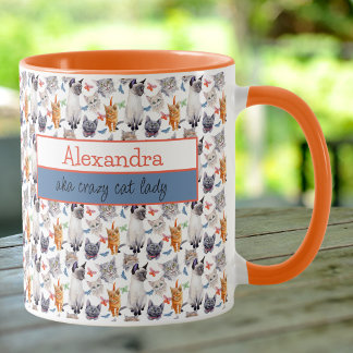 aka crazy cat lady mug