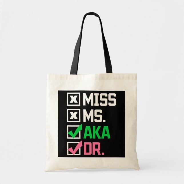 AKA Doctor Medical Worker Appreciation Graduation Tote Bag (Front)