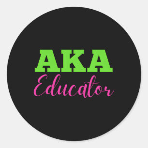 Aka Educator Classic Round Sticker