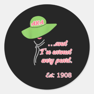 Aka For Founders Day Classic Round Sticker