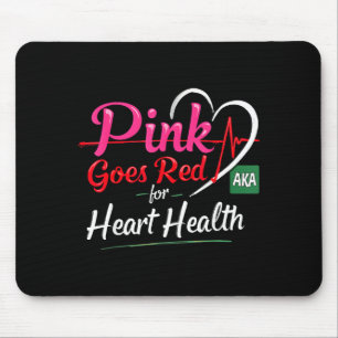 Aka Pink Goes Red Heart Health Awareness Costume F Mouse Mat