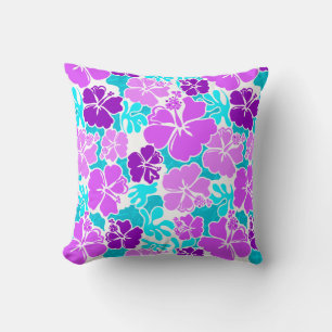 Akahai Hawaiian Hibiscus Tropical Floral Cushion