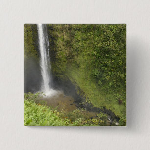 Akaka Falls, Hamakua Coast, Island of Hawaii, 15 Cm Square Badge