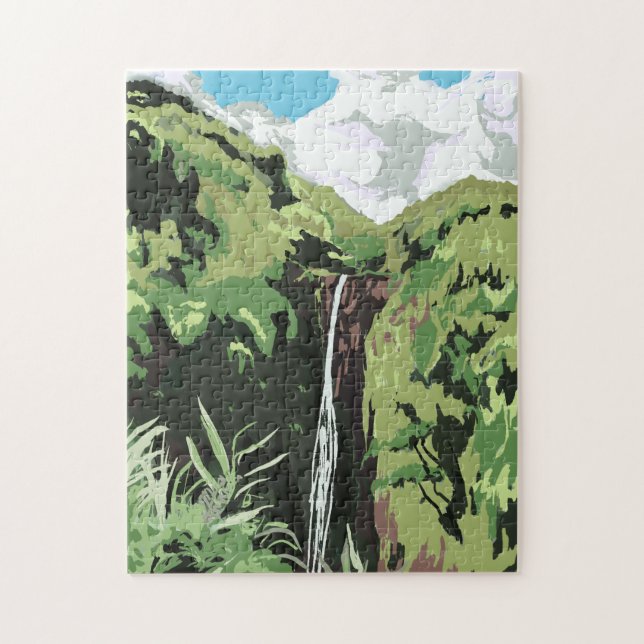 Akaka Falls Hawaii Waterfall Tropical Landscape  Jigsaw Puzzle (Vertical)