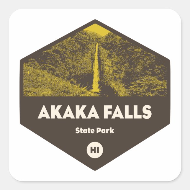 Akaka Falls State Park Hawaii Square Sticker (Front)