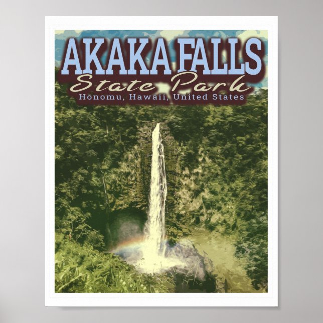 AKAKA FALLS STATE PARK - HONOMU HAWAII US POSTER (Front)