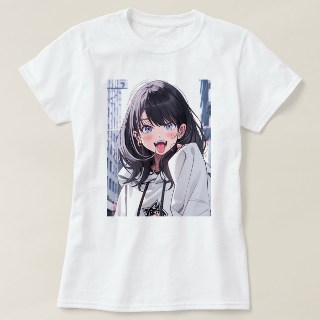 Akan Bay T-shirt | Sushi Musume GenerativeAI (Design Front)