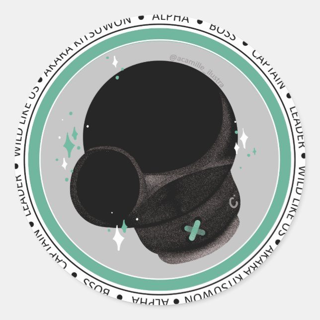 Akara Badge - AC Classic Round Sticker (Front)