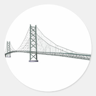 Akashi Kaikyo Suspension Bridge: Pearl Bridge Classic Round Sticker