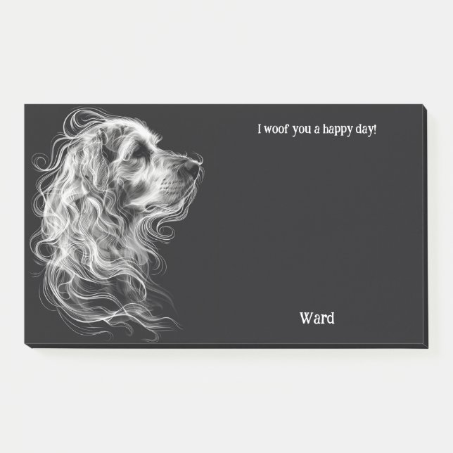 Akbash Abstract Art Dog Name  Post-it Notes (Front)