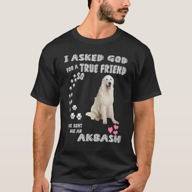 Akbash Dog Mum Dad, Coban Kopegi Puppy , Cute Akba T-Shirt (Front)
