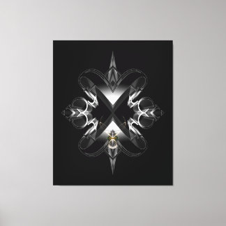 Akcenought Emblem On Black by Xzendor7 Canvas Print