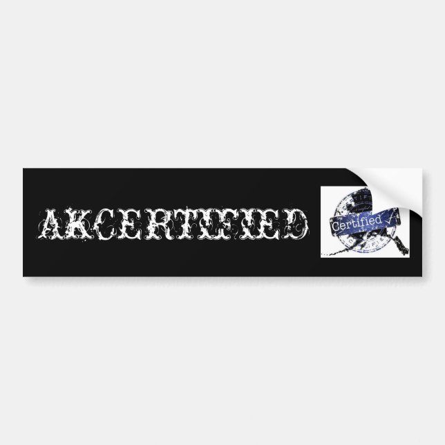 AKCERTIFIED STICKER (Front)