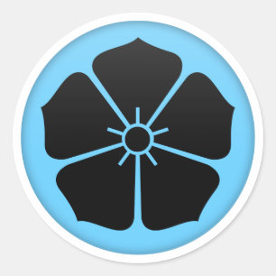 Akechi Clan Kamon Classic Round Sticker