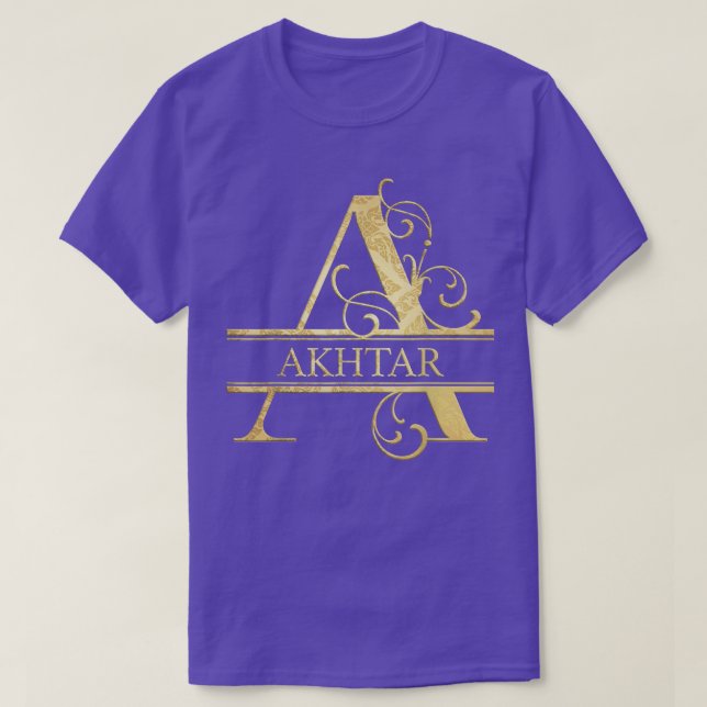 Akhtar Name  T-Shirt (Design Front)