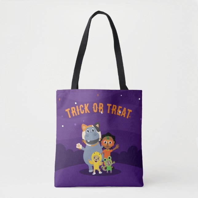 Akili and Friends Trick or Treat Tote Bag (Front)