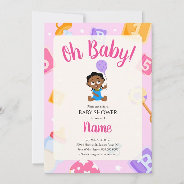 Akili and Me Baby Shower Invitation  (Front)