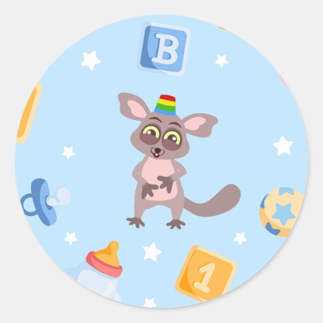 Akili and Me Baby Shower Sticker (Front)