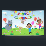 Akili & Friends Birthday Vinyl Banner 2<br><div class="desc">For Akili and Me fans!</div>