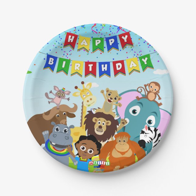 Akili & Friends Paper Plate 1 (Front)