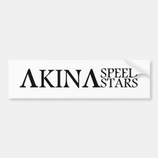 Akina Speed Stars Black and White Bumber sticker