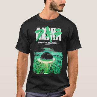 Akira Green Japanese Cyberpunk City Explosion Clas T-Shirt