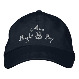 Akira Name With English Meaning Navy Embroidered Hat