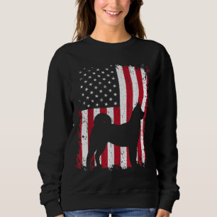 Akita 4th of July Patriotic American USA Flag Gift Sweatshirt