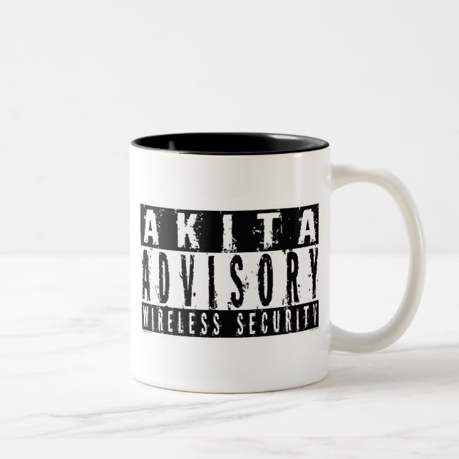 Akita Advisory Wireless Security Two-Tone Coffee Mug (Right)