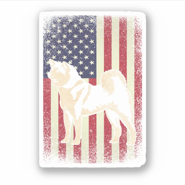 Akita American Flag Patriotic Dog Gift. Perfect gi (Front)
