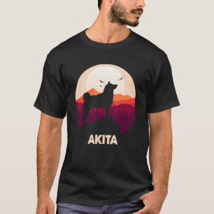 Akita and Moon Halloween 1 T-Shirt