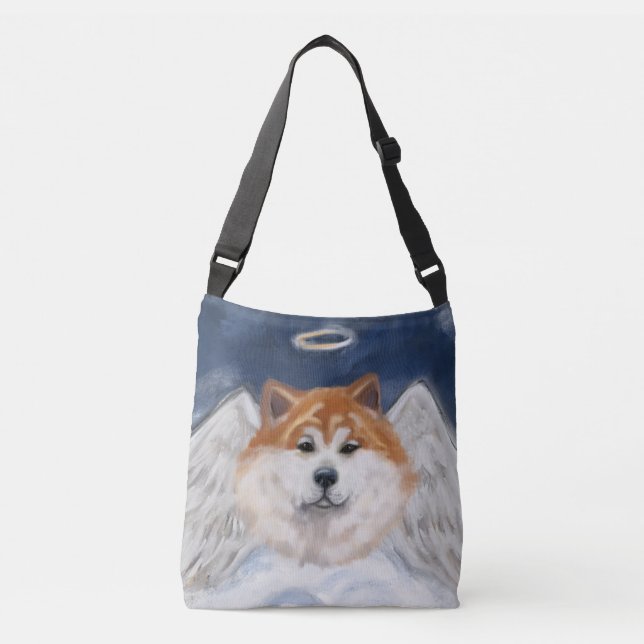 Akita Angel  Crossbody Bag (Front)