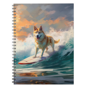 Akita Beach Surfing Painting Notebook