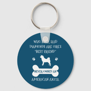 Akita best friend key ring