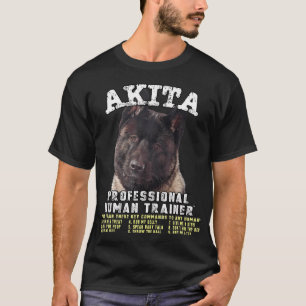 Akita Black Professional Human Trainer T-Shirt