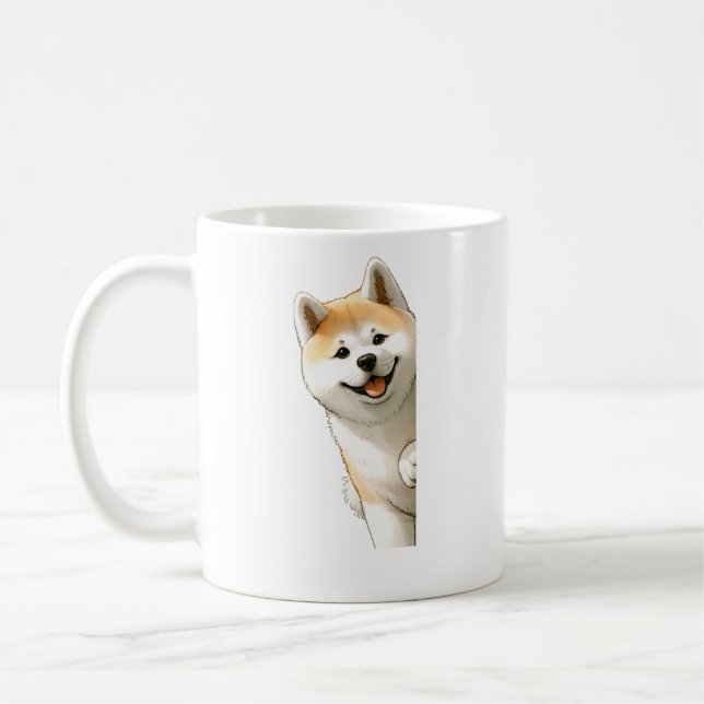 Akita Canine Coffee Mug (Left)