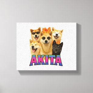 Akita canvas print