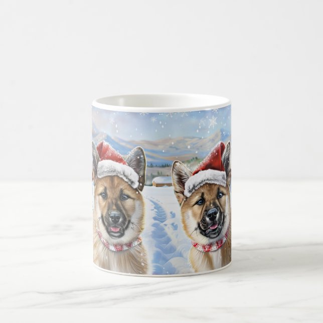 Akita Christmas Coffee Mug (Center)