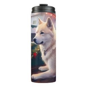 Akita Christmas Cruise: Pawsome Holiday Delight Thermal Tumbler