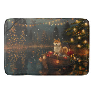 Akita Christmas Festive Voyage Bath Mat