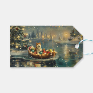 Akita Christmas Festive Voyage Gift Tags