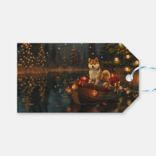 Akita Christmas Festive Voyage Gift Tags