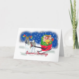 AKITA_Christmas_Sleigh Holiday Card